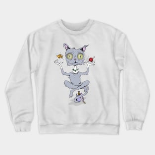 Psychedelic Cat Genie Full Crewneck Sweatshirt